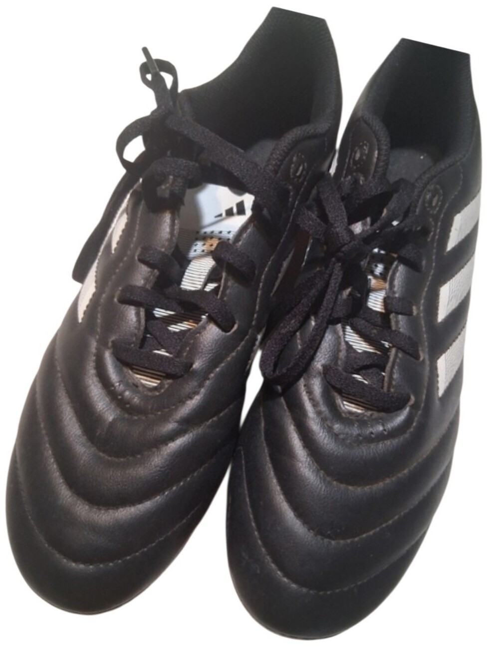 Adidas Mens Soccer Cleats Black White Red Molded Firm Ground Size 8